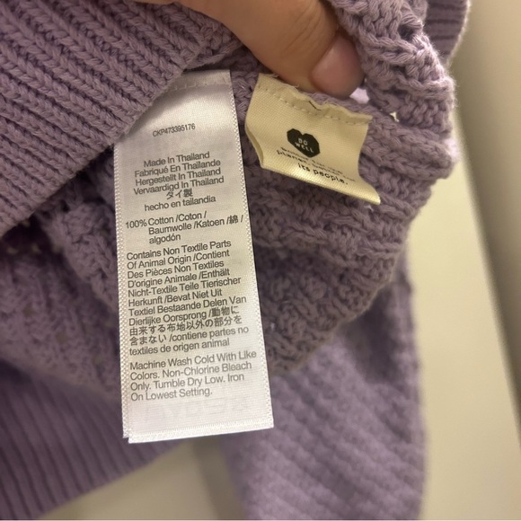 NWT Madewell Open-Stitch Crop Cardigan Sweater Heather Dusty Lavender - Picture 4 of 6